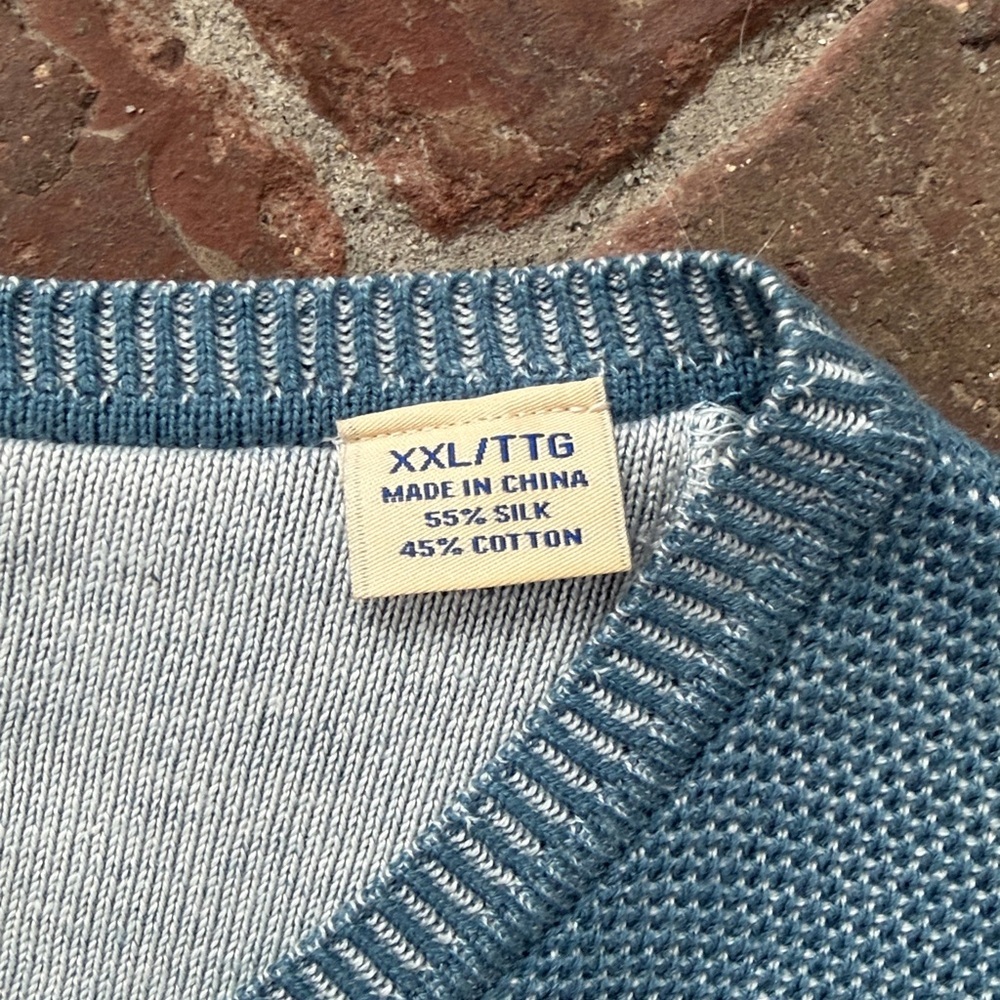Tommy Bahama Men’s Silk Cotton V-Neck Top - Picture 3 of 7